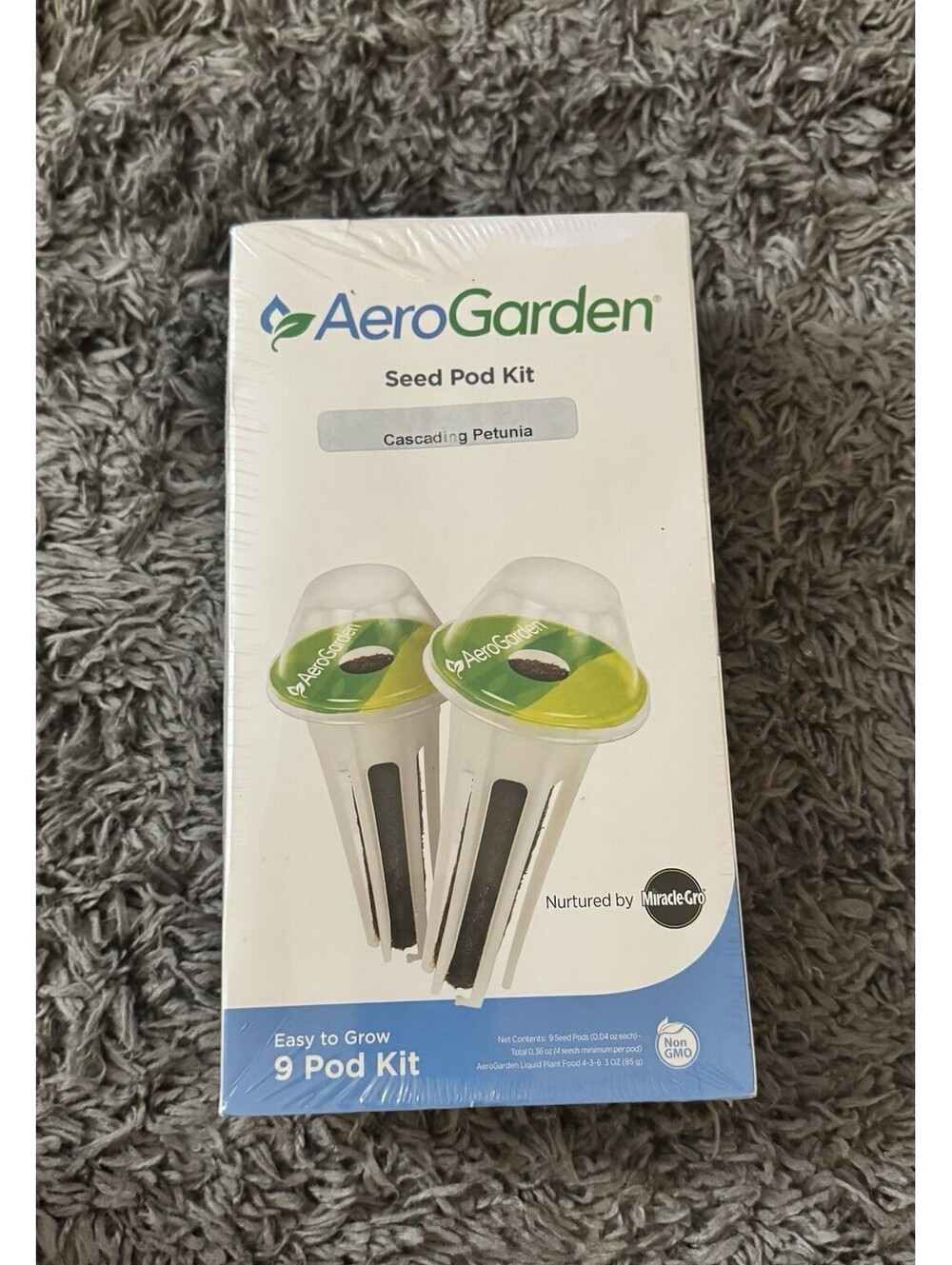 AeroGarden Seed Pod Kit-Cascading Petunia-miracle Gro-9 Pod Kit-NEW